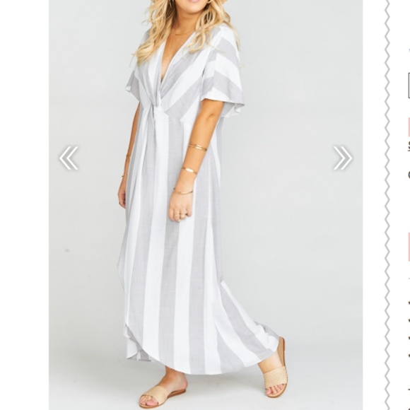 GET TWISTED MAXI DRESS ~ GREY BENGAL STRIPE FLUX - Picture 2 of 3